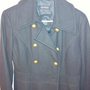 Guess Wool Blend Military Coat